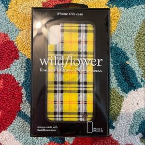 Wildflower Yellow Plaid iPhone X/Xs Case